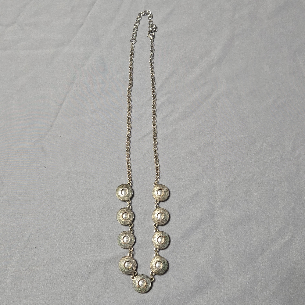 Red & Silver Rhinestone Necklace & Bracelet Set - Picture 4 of 9